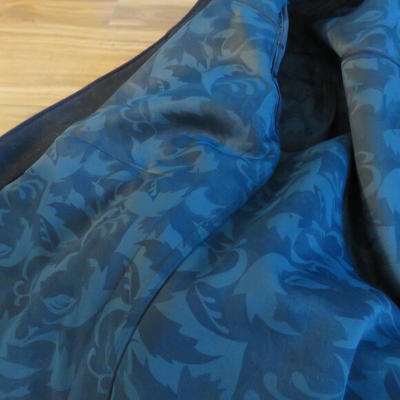 TED BAKER Huey Wool Blend Trim Fit Jacket in Navy Preppy Fall - Men's Size 3 / M - Picture 13 of 15